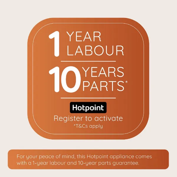 Hotpoint H2IC14BN7A0UK Integrated Dishwasher - 14 Place Settings_warranty