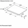Bosch PIV831HB1E 80.2cm Induction Hob in Black_recessed depth