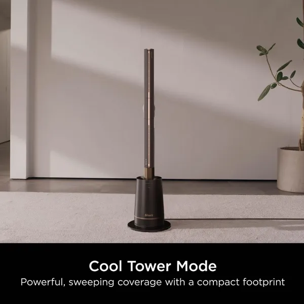 Shark 307TF200SUK TurboBlade Multi-Directional Cooling Fan - Charcoal, Beat Brass_cool tower mode
