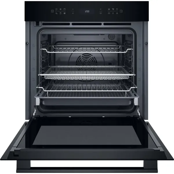 Hotpoint HOI68PT1SBUK 60cm Built-In Single Pyrolytic Oven with Active Multiflow and Air Fry_Open
