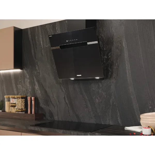 Hotpoint PHVS61FLTDPK Wall Mounted 60cm Chimney Cooker Hood_Lifestyle