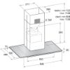 Hotpoint UIF93FLBX 90cm Chimney Island Cooker Hood in Stainless Steel_Dimensions