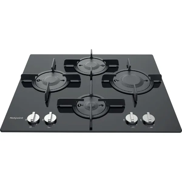 Hotpoint FTGHG641D/HBK 60cm Gas Hob with Front Control in Black