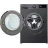 LG F4Y513GBLN1 13kg Direct Drive Washing Machine in Slate Grey_open door