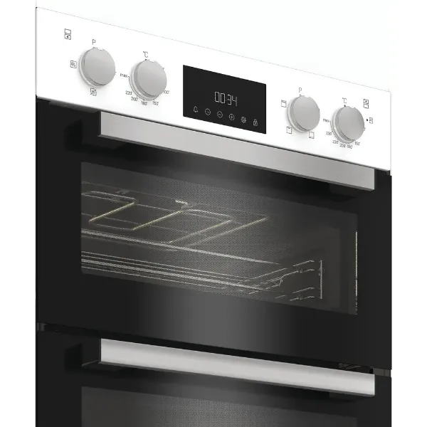 Hotpoint DIH10DW 89cm Built In Double Fan Oven with Enamel Liners