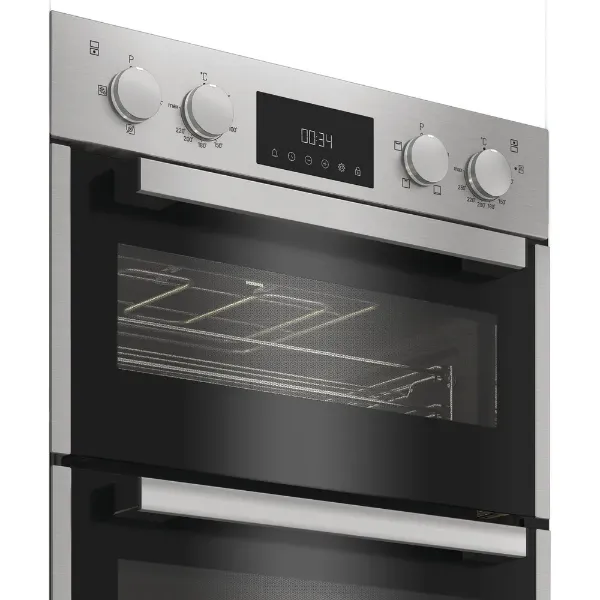 Hotpoint DIH10DIX 89cm Built In Double Fan Oven with Enamel Liners