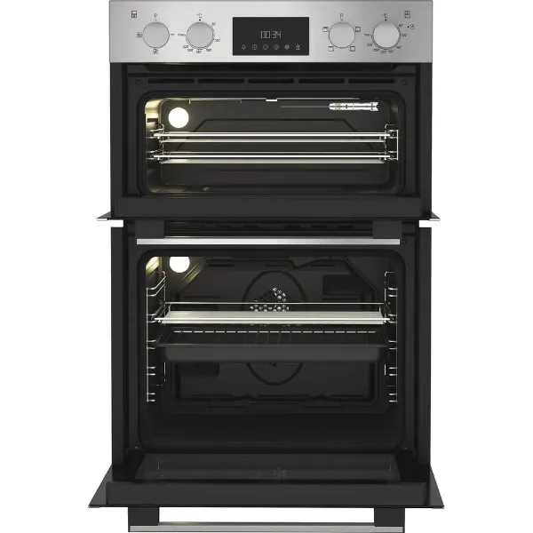 Hotpoint DIH10DIX 89cm Built In Double Fan Oven with Enamel Liners