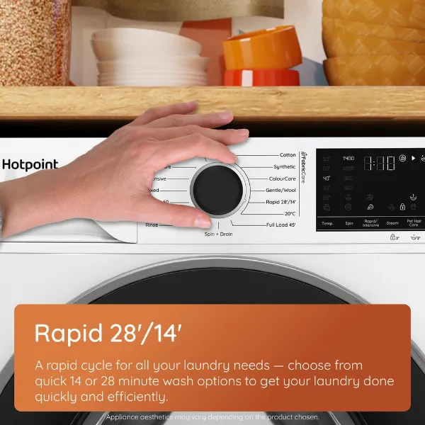 Hotpoint HBWH 93 CARE UK 9kg 1400 Spin Washing Machine White_rapid