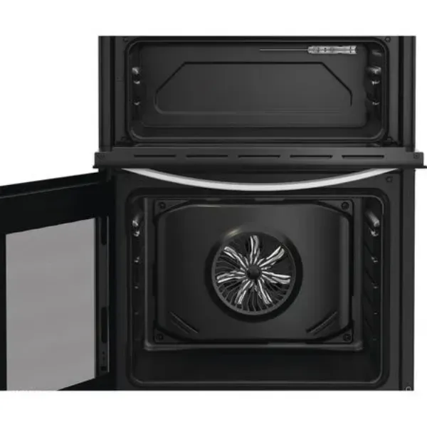 Indesit ITE6VMW 60cm Electric Twin Cooker with Ceramic Hob - White