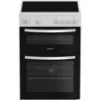 Indesit ITE6VMW 60cm Electric Twin Cooker with Ceramic Hob - White