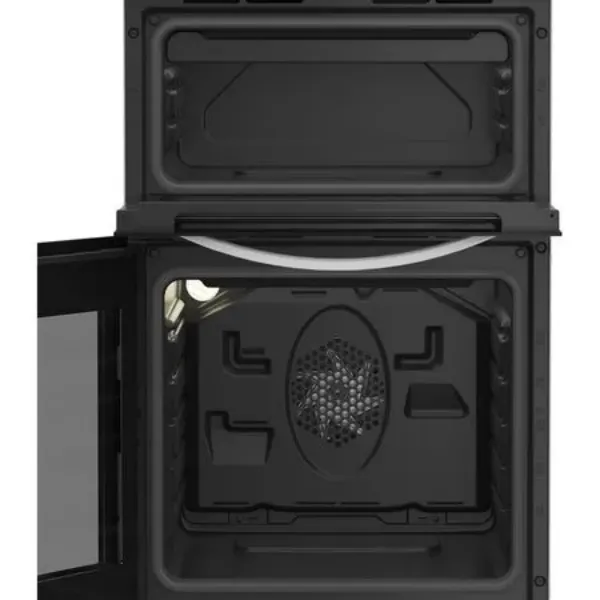 Indesit ITE5VMW 50cm Electric Twin Cooker with Ceramic Hob - White