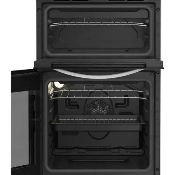 Indesit ITE5VMW 50cm Electric Twin Cooker with Ceramic Hob - White