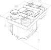 Elica NT-FLAME-EVO-BL NikolaTesla Flame 90cm Venting Gas Hob in Black_diagram