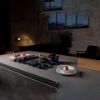 Elica NT-FLAME-EVO-BL NikolaTesla Flame 90cm Venting Gas Hob in Black_at night