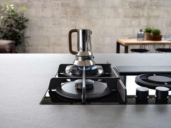 Elica NT-FLAME-EVO-BL NikolaTesla Flame 90cm Venting Gas Hob in Black_hob