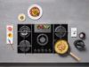 Elica NT-FLAME-EVO-BL NikolaTesla Flame 90cm Venting Gas Hob in Black_overhead