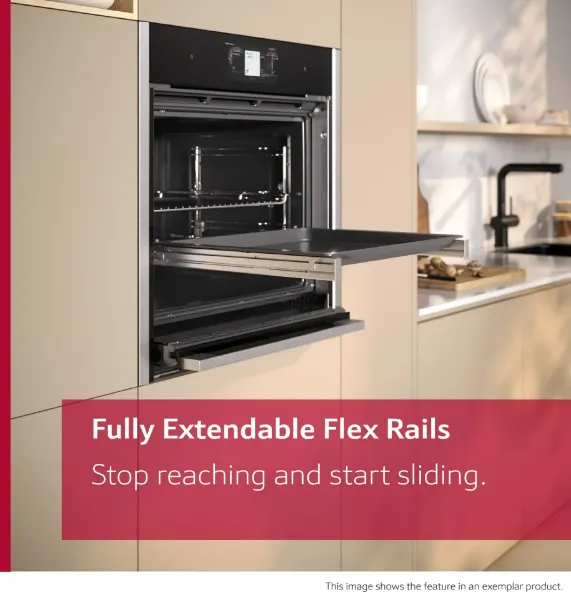 Neff B69VS7MY0A Flex Design N90 60cm Built-In Oven with Added Steam Function