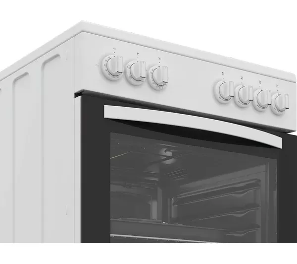 Indesit I6G3PMW/UK 60cm Dual Fuel Single Cooker in White