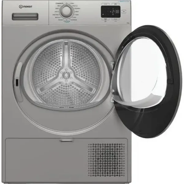 Indesit CYSD82DSSUK 8kg Heat Pump Tumble Dryer with Steam Technology in Silver