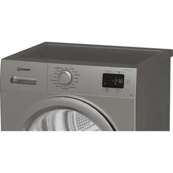 Indesit CYSD82DSSUK 8kg Heat Pump Tumble Dryer with Steam Technology in Silver