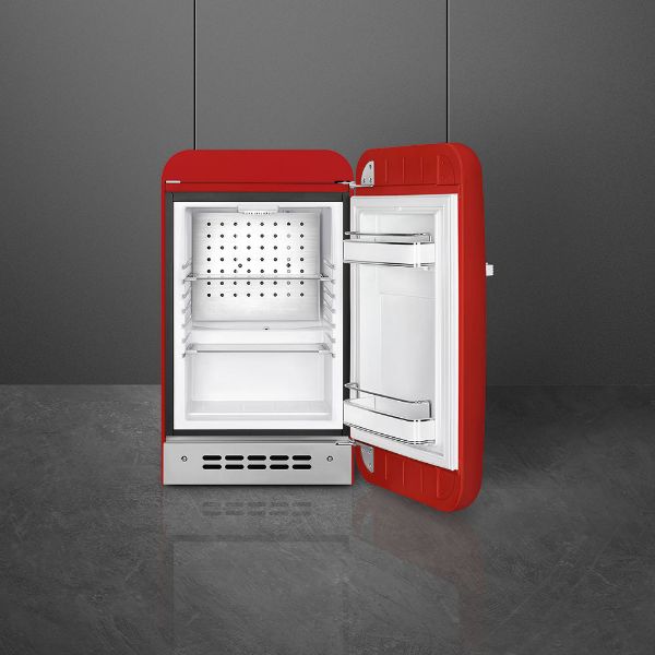 Smeg FAB5RRD6 40cm 50s Style Right Hand Hinged Free Standing Refrigerator In Red
