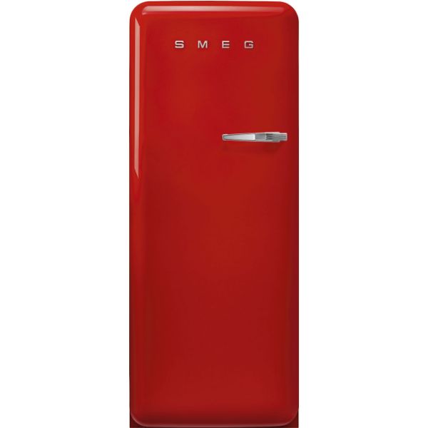 Smeg FAB28LRD6UK 60cm 50s Style Left Hand Hinged Free Standing Refrigerator In Red