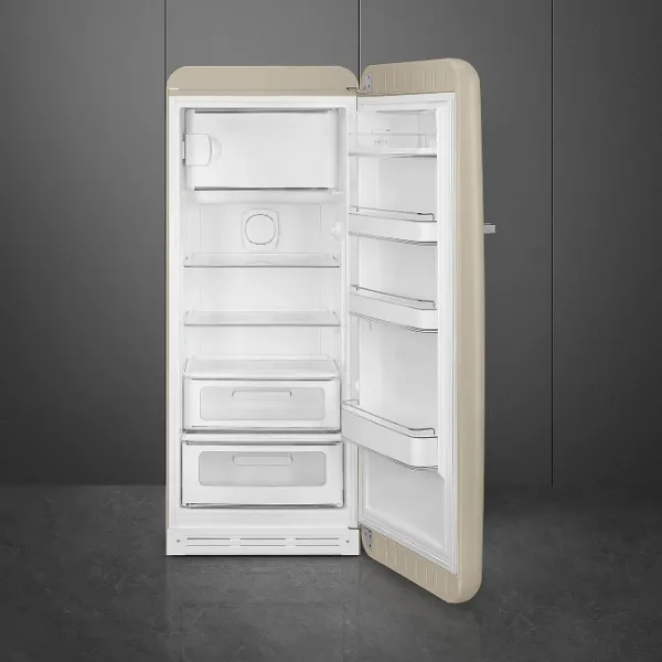 Smeg FAB28RDPP6 60cm 50’s Style Right Hand Hinged Free Standing Refrigerator In Perfectly Pale
