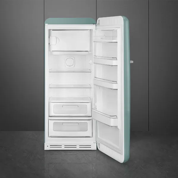 Smeg FAB28RDSA6 60cm 50’s Style Right Hand Hinged Free Standing Refrigerator In Sea Salt Green 