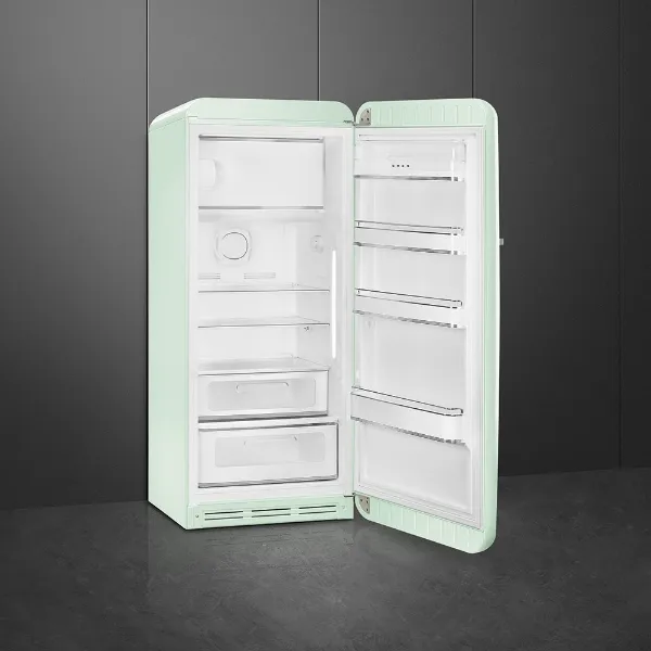 Smeg FAB28RPG6 60cm 50’s Style Right Hand Hinged Free Standing Refrigerator In Pastel Green