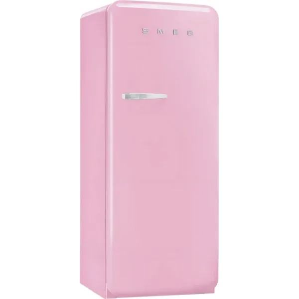 Smeg FAB28RPK6 60cm 50’s Style Right Hand Hinged Free Standing Refrigerator In Pastel Pink