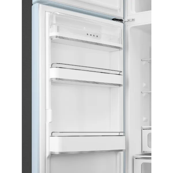 Smeg FAB30LPB6UK 60cm 50’s Style Fridge Freezer Left Hand Hinged In Pastel Blue