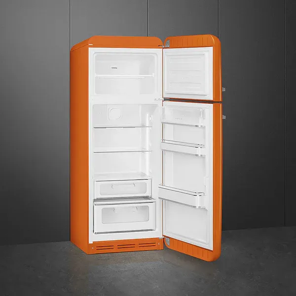 Smeg FAB30ROR6UK 60cm 50’s Style Fridge Freezer Right Hand Hinged In Orange