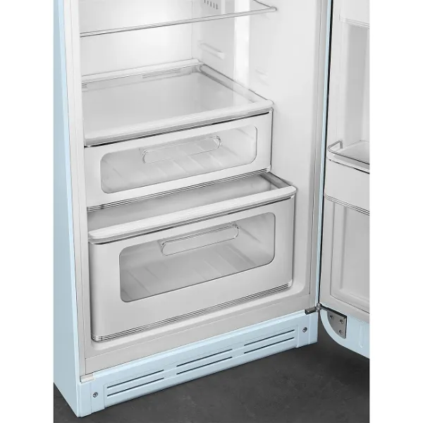 Smeg FAB30RPB6UK 60cm 50’s Style Fridge Freezer Right Hand Hinged In Pastel Blue