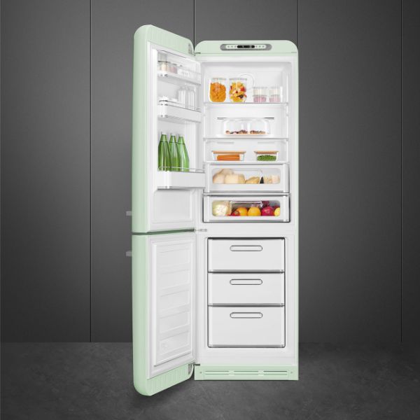 Smeg FAB32LPG6UK 60cm 50's Fridge Freezer Left Hand Hinge in Pastel Green