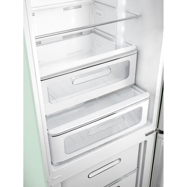Smeg FAB32RPG6UK 60cm 50s Style Fridge Freezer Right Hand Hinge In Pastel Green