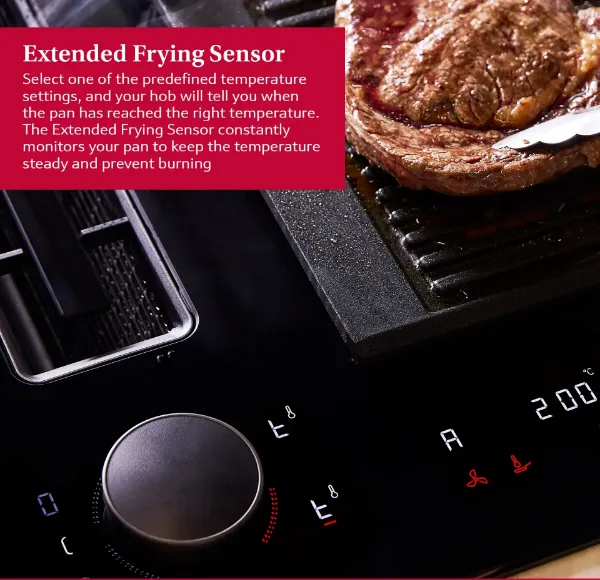 Neff V68YYX4C0 Flex Design 80cm Induction hob with Integrated Ventilation System in Black