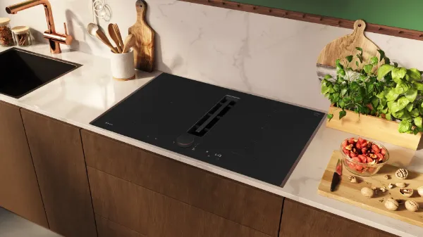 Neff V68YYX4C0 Flex Design 80cm Induction hob with Integrated Ventilation System in Black
