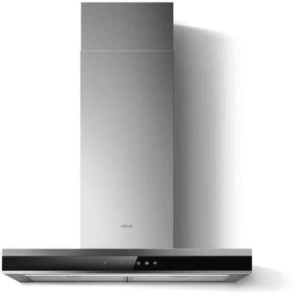 Elica ADELE-AT-BSS-60 60cm Wide Wall Mounted Cooker Hood in Black Glass/Stainless Steel