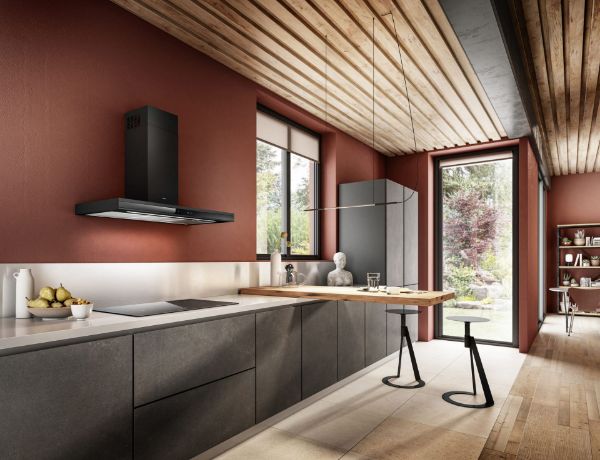 Elica ADELE-AT-BSS-90 90cm Wide Wall Mounted Cooker Hood in Stainless Steel/Black Glass