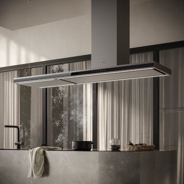 Elica ELEMENT-SS-120 Element 120cm Wall Mounted Cooker Hood in Black and Stainless Steel