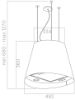 Elica JUNO-LED-BLK 50cm Island Pendant Cooker Hood in Black