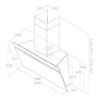 Elica MAJ-AT-90-BLK 90cm Majestic Wall Mounted Cooker Hood in Black