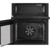 Hotpoint HDD6GDC2B1 60cm Dual Fuel Double Cooker with Glass Lid in Black