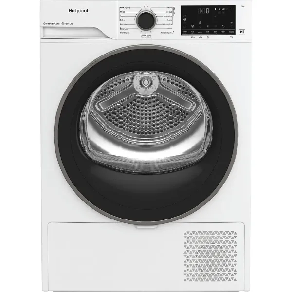 Hotpoint CHD94MWBSUK 9kg Fabric Care Heat Pump Tumble Dryer with HomeWhiz in White
