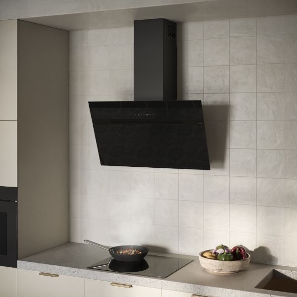 Elica NEAT-BLK-80 80cm Wall Mounted Cooker Hood in Black