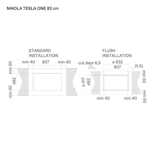 Elica NT-ONE-EVO 80cm Venting Hob in Black 