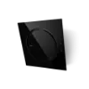 Elica OM-AIR-AT-BLK Om Air 75cm Wall Mounted Cooker Hood in Black Glass