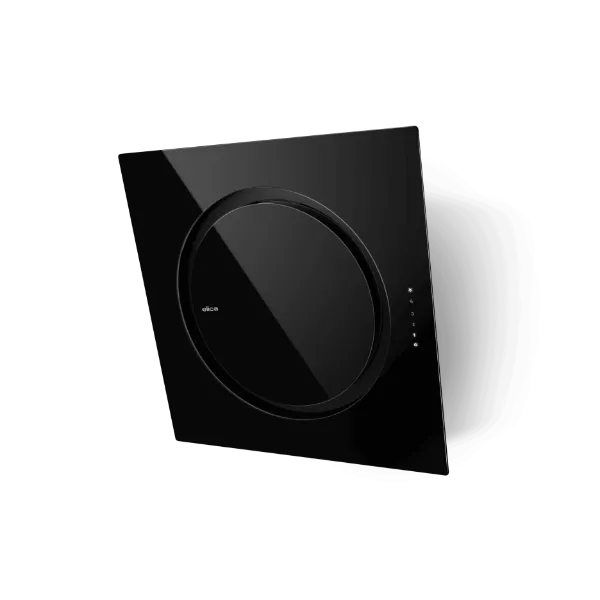 Elica OM-AIR-AT-BLK Om Air 75cm Wall Mounted Cooker Hood in Black Glass