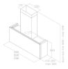 Elica RULES-AT-BL-120 120cm Wall Mounted Cooker Hood in Black