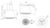 Elica SHINING-IRON 50cm Ceiling Mounted Pendant Cooker Hood - Cast Iron Effect